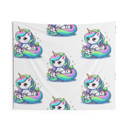 Unicorn Family Tapestry Wall Hanging