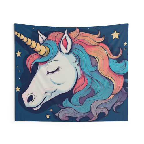 Magical Unicorn Tapestry - Whimsical Fantasy Art