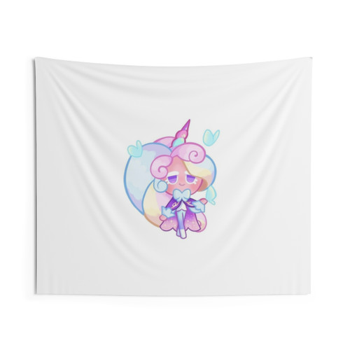 Cream Unicorn Cookie Tapestry for Video Game Decor