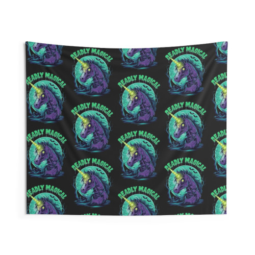 Halloween Undead Unicorn Tapestry