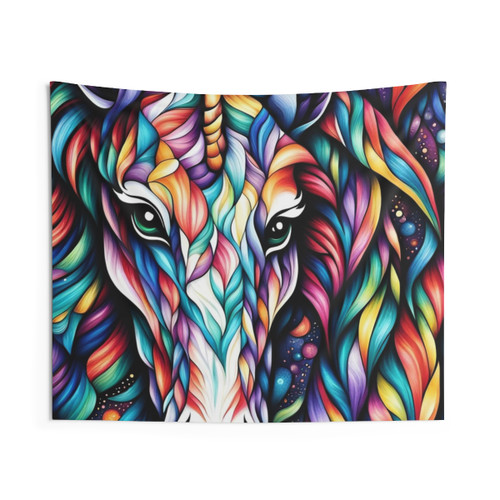 Cosmic Magic Unicorn Tapestry Wall Hanging