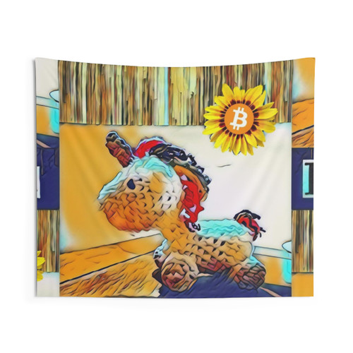 Bitcoin Unicorn Tapestry Wall Hanging