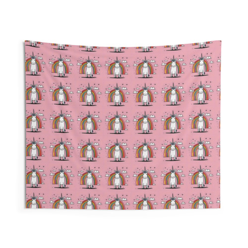 Colorful Rainbow Unicorn Tapestry