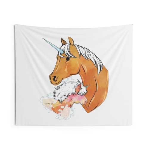Magical Unicorn and Horse Mom Tapestry