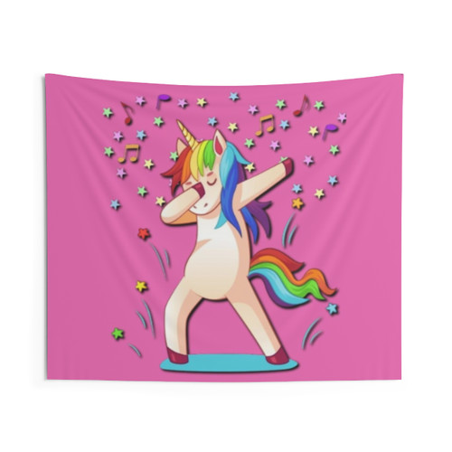 Colorful Dancing Unicorn Tapestry