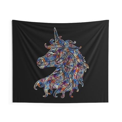 Cool Unicorn Geometric Tapestry