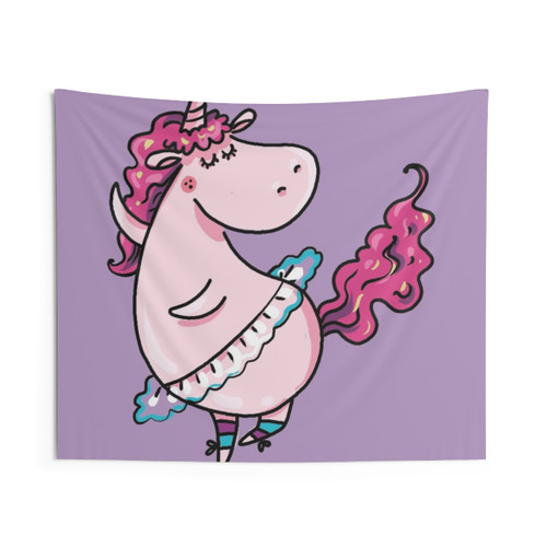Ballerina Unicorn Tapestry Wall Hanging