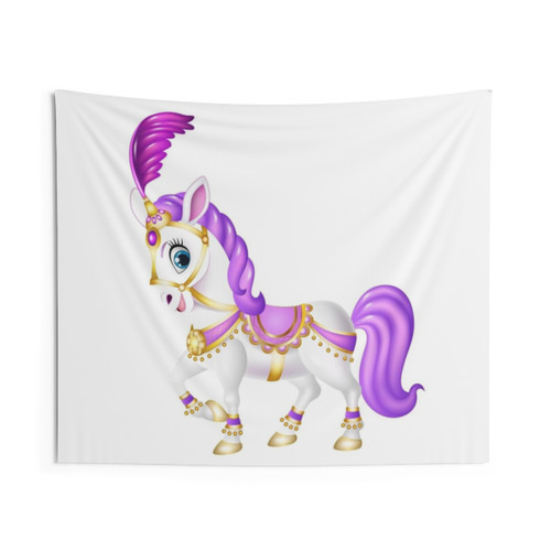 Adorable purple unicorn tapestry