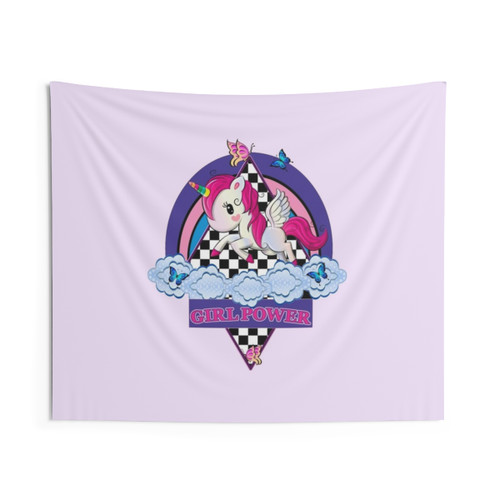 Unicorn Girl Power Tapestry Wall Hanging