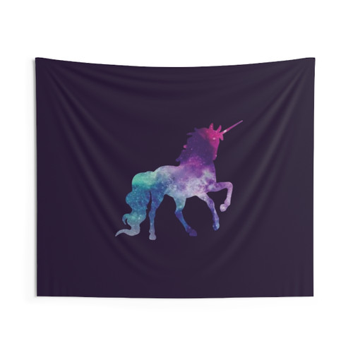 Galaxy Unicorn Emoji Tapestry - Magical Unicorn Wall Hanging
