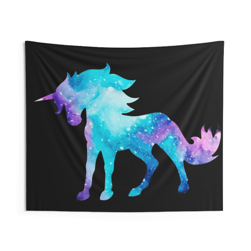 Galaxy Unicorn Silhouette Tapestry