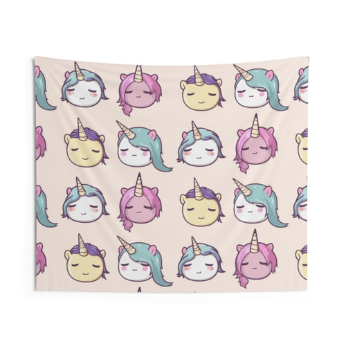 Kawaii Unicorn Pack Tapestry - Cute Unicorn Wall Art