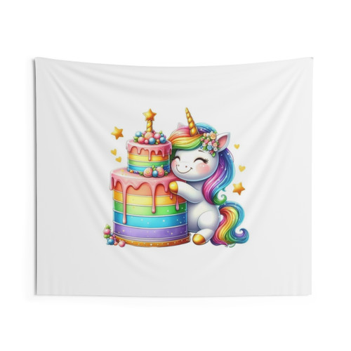 Colorful Unicorn Tapestry - Magical Rainbow Unicorn Wall Hanging
