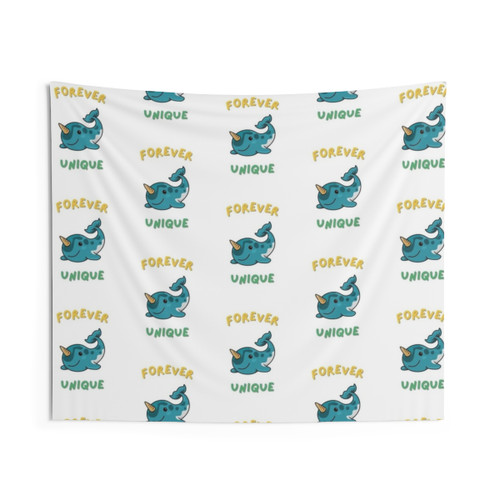 Forever Unique Cartoon Tapestry featuring wild, playful animals and characters