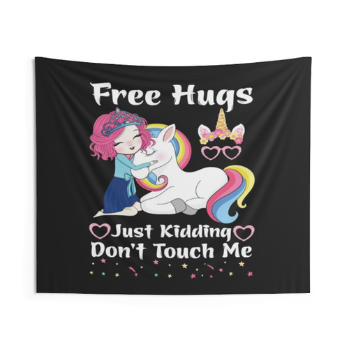 Beautiful Sleeping Unicorn Tapestry with Funny Unicorn Quotes