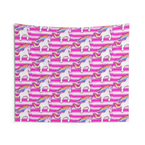 Colorful Unicorn Pattern Tapestry
