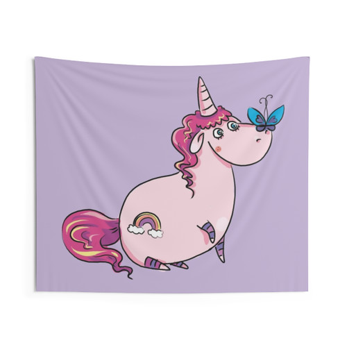 Butterfly Unicorn Tapestry Wall Hanging