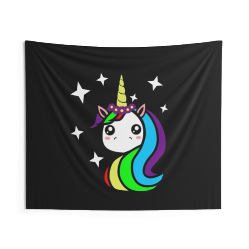 Magical Unicorn Face Tapestry
