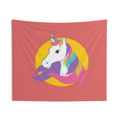 Elegant unicorn tapestry wall hanging