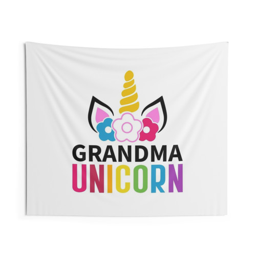 Grandma Unicorn Tapestry - Magical Unicorn Wall Hanging