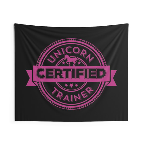 Certified Unicorn Trainer Funny Tapestry Wall Art