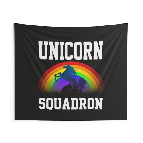 Unicorn Tapestry with Rainbow Squadron