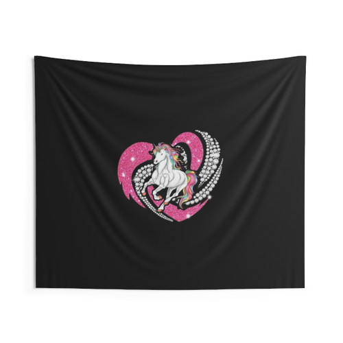 Heat Diamond Unicorn Tapestry