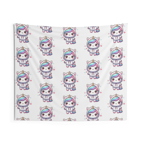 Kawaii Unicorn Tapestry