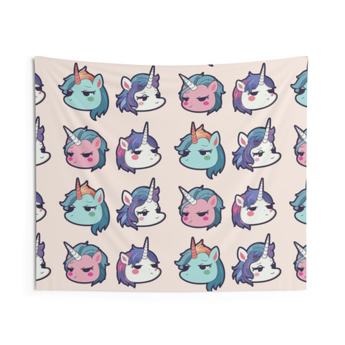 Cute Kawaii Unicorn Sticker Pack Tapestry Design