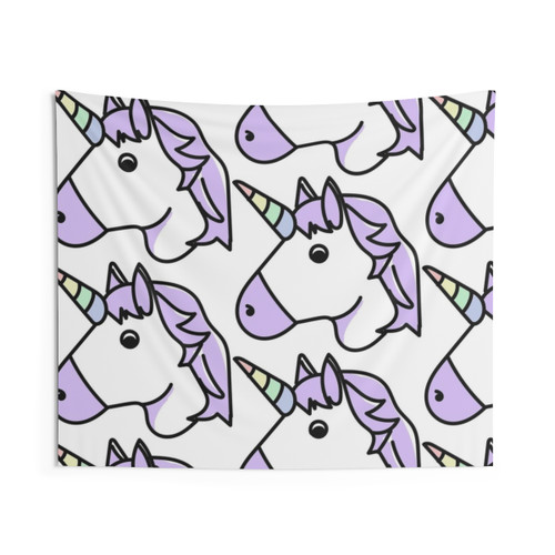 Unicorn Doodle Emoji Tapestry