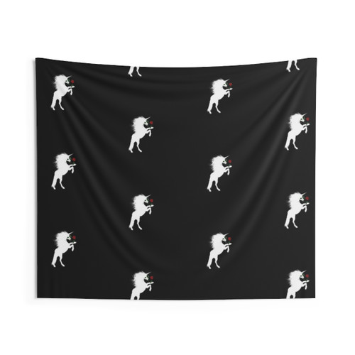 Elegant White Unicorn Tapestry