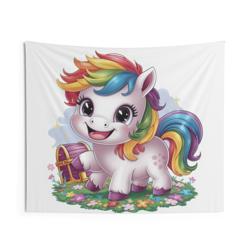 Whimsical unicorn tapestry for cute home decor