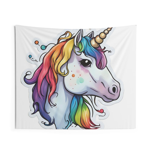 Cute Unicorn Tapestry Wall Hanging