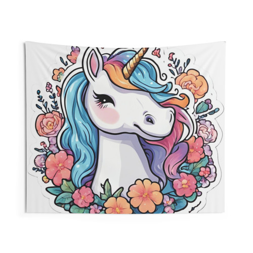 Cute Unicorn Tapestry Wall Hanging