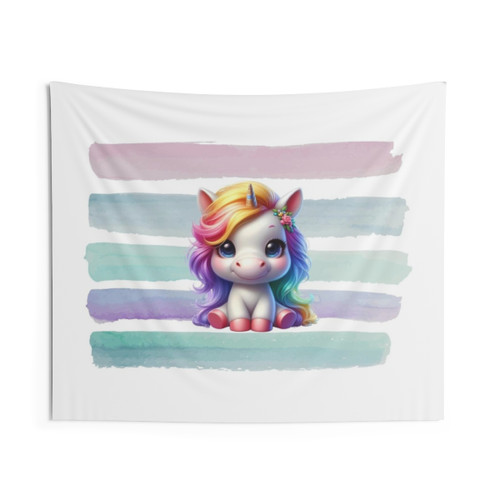 Vibrant Unicorn Love Tapestry