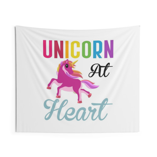 Unicorn Tapestry featuring a magical, colorful unicorn