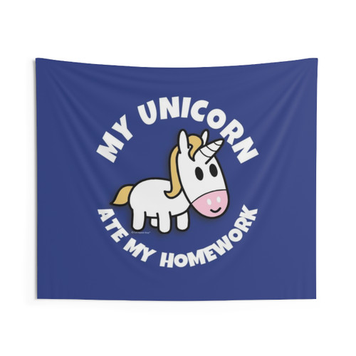 Unicorn Tapestry Wall Hanging - My Unicorn Ate My Homework