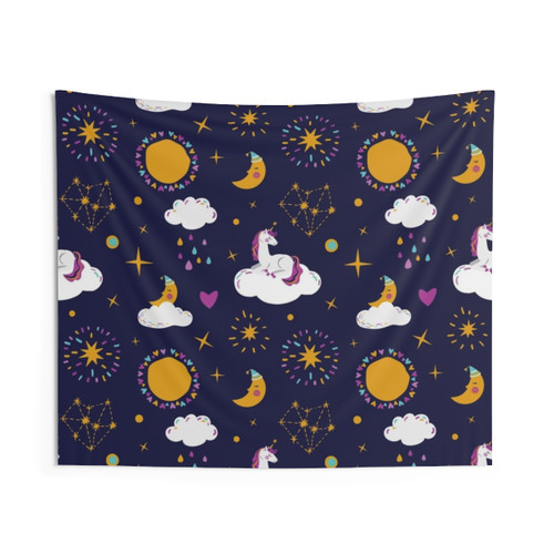 Unicorn Lover Tapestry with Magical Elements