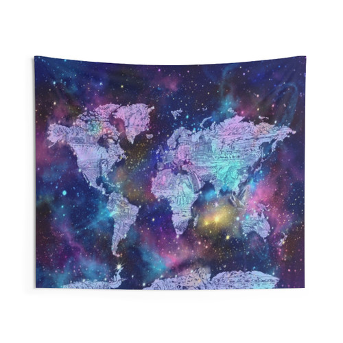 Beautiful World Map Tapestry Wall Hanging