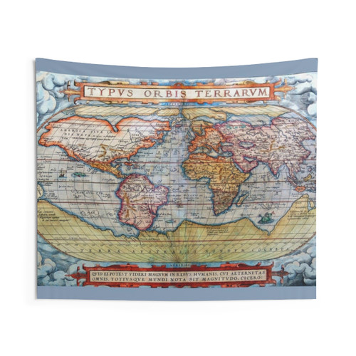 Ancient World Map Tapestry