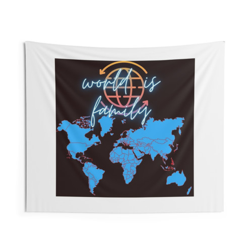 Antique World Map Tapestry - World is Family