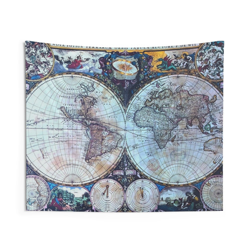Vintage World Map Tapestry
