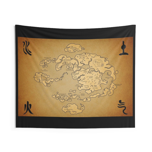Avatar: Last Airbender World Map Tapestry