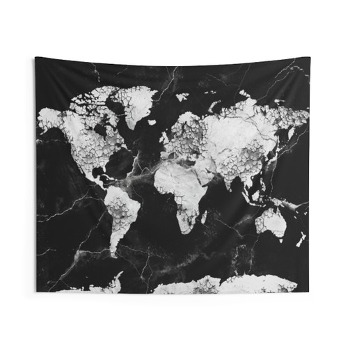 Marble World Map Tapestry