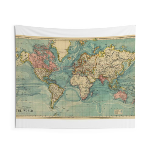 Trendy World Map Tapestry for Tumblr Rooms