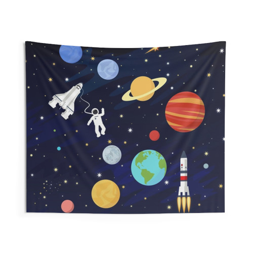 In Space Tapestry - Cosmic Art for Kids Rooms