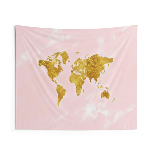 Blush World Travel Tapestry