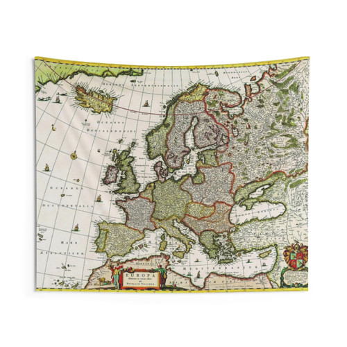 Ancient Worlds Europe Map 1660 Tapestry