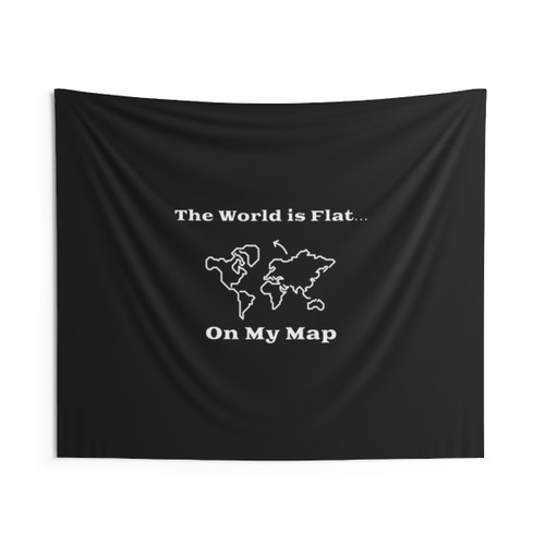 Flat Earth Cartography Tapestry for Map Lovers