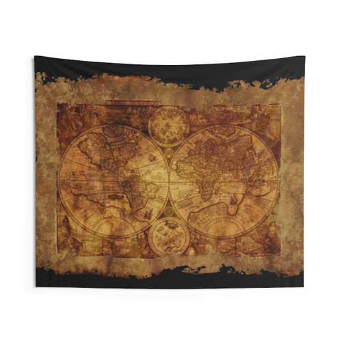 Vintage Old World Map Tapestry Wall Hanging